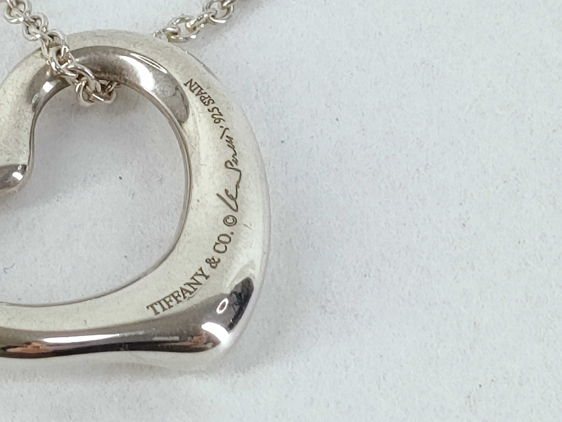 Tiffany & Co. Open Heart Tiffany Open Heart Navy 925 Silver Necklace