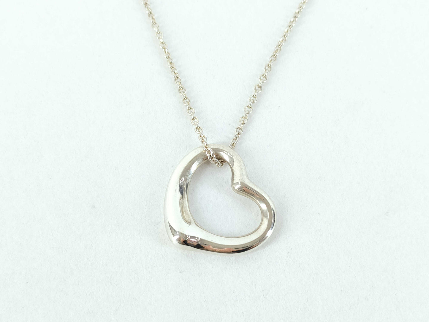 Tiffany & Co. Open Heart Tiffany Open Heart Navy 925 Silver Necklace
