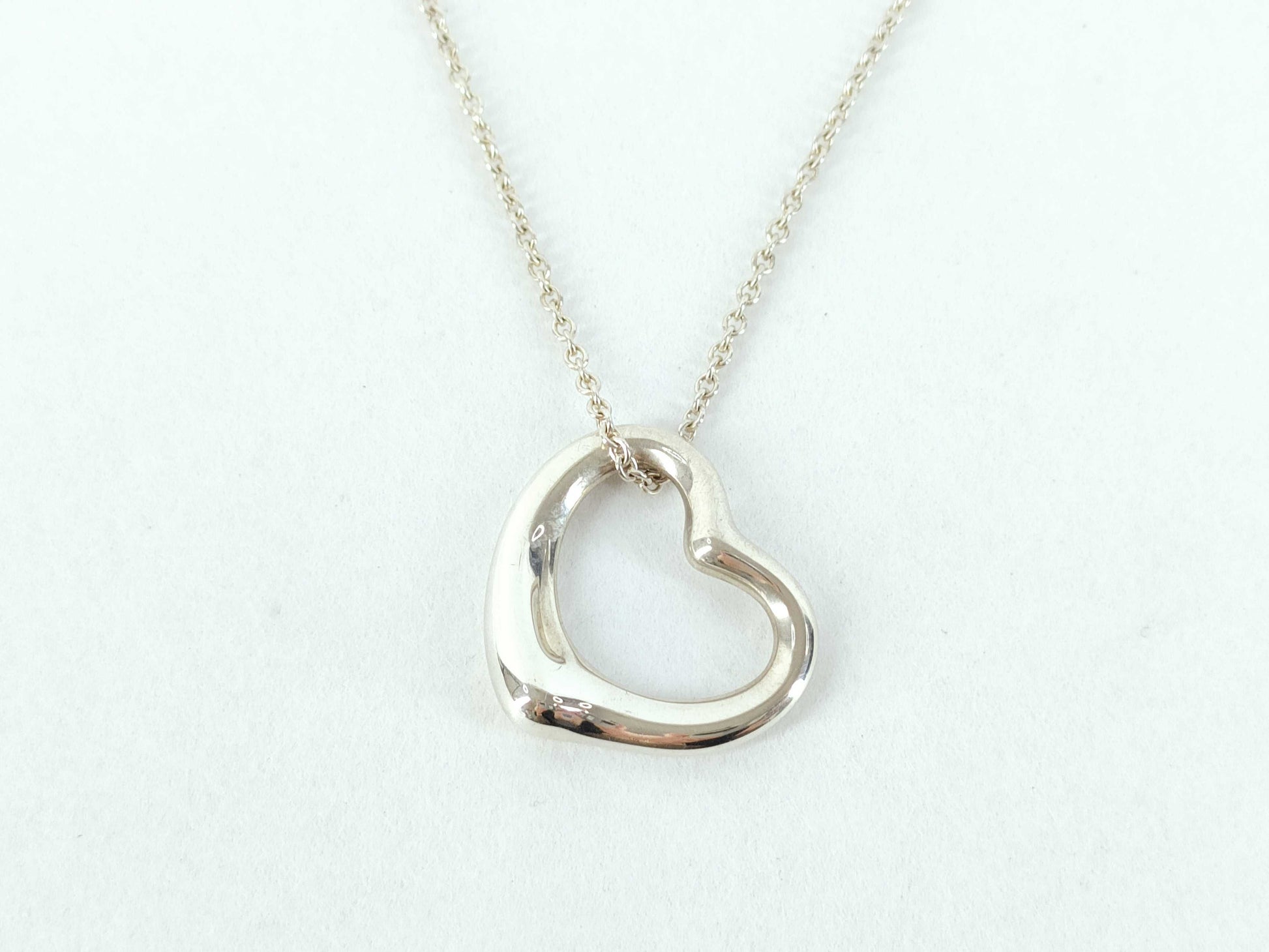 Tiffany & Co. Open Heart Tiffany Open Heart Navy 925 Silver Necklace