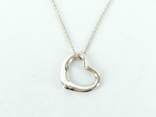 Tiffany & Co. Open Heart Tiffany Open Heart Navy 925 Silver Necklace