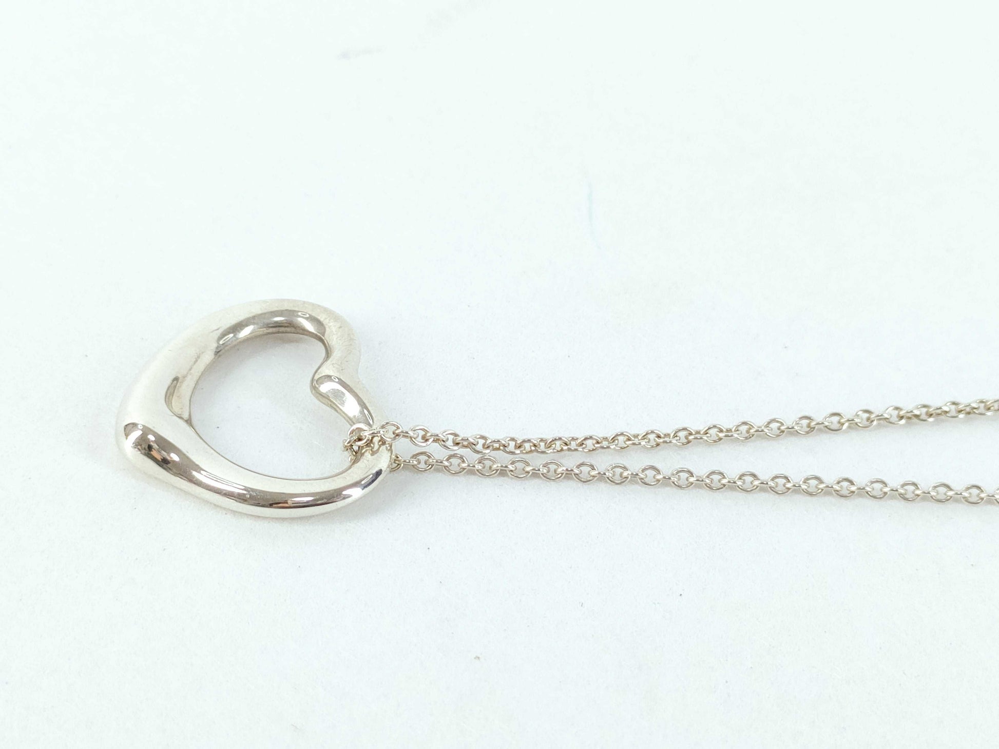 Tiffany & Co. Open Heart Tiffany Open Heart Navy 925 Silver Necklace