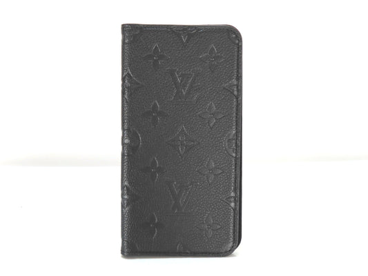 LOUIS VUITTON Monogram Empreinte iPhone 11 Folio Noir M69709 Other Accessories