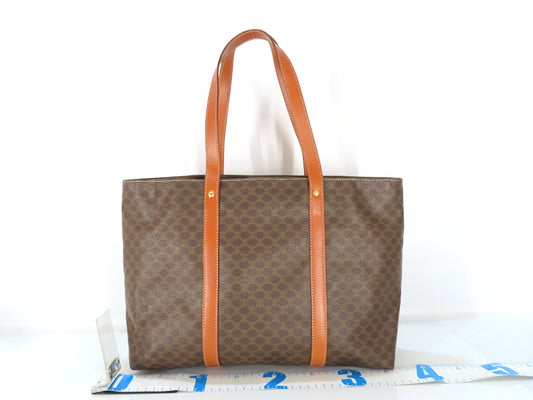 CELINE Macadam Tote Bag Brown Bag