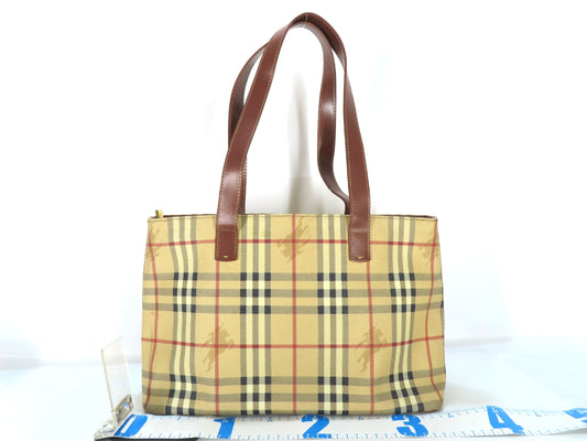 BURBERRY Nova Check Tote Bag Handbag