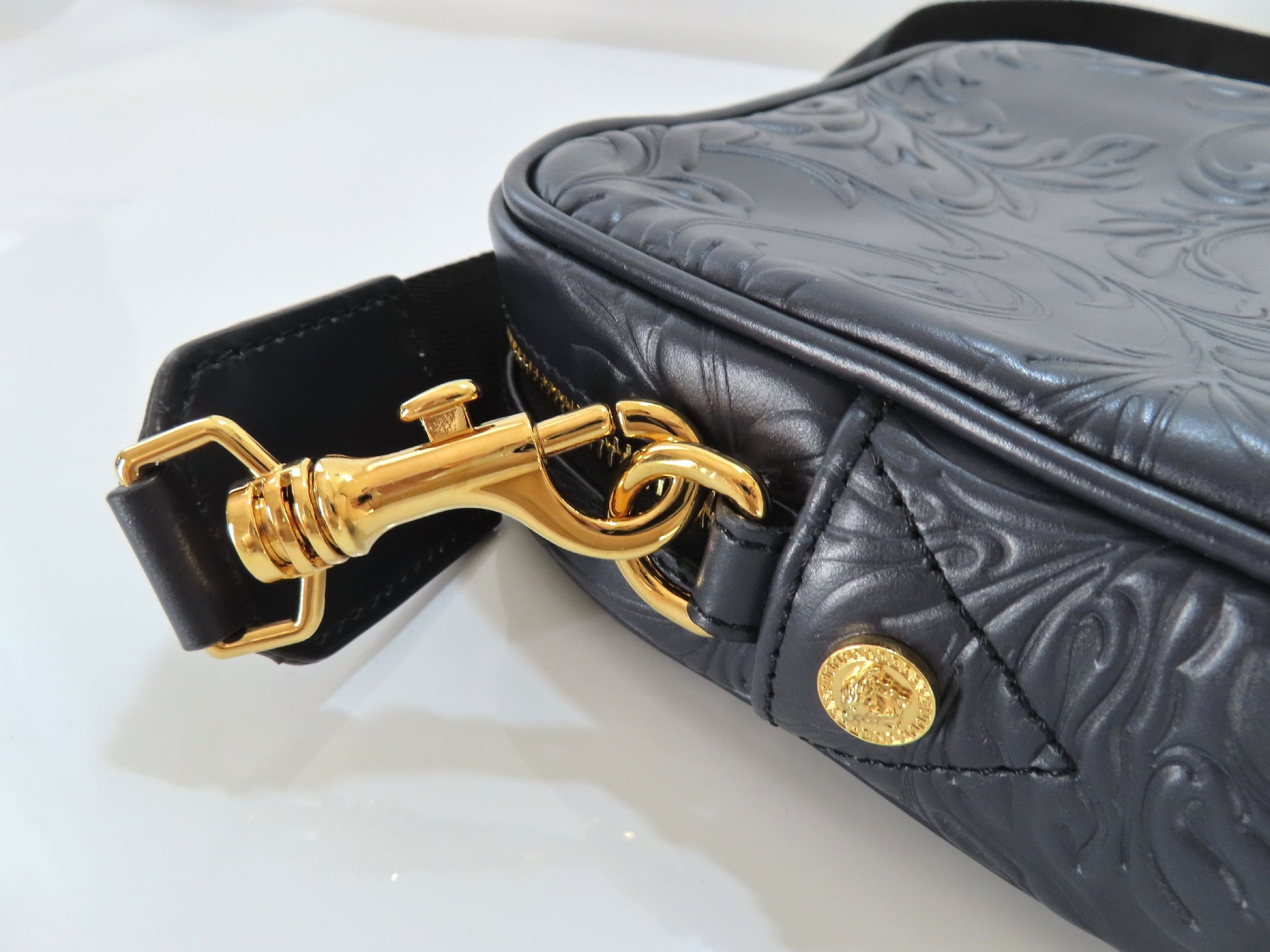 VERSACE Medusa Shoulder Bag Navy