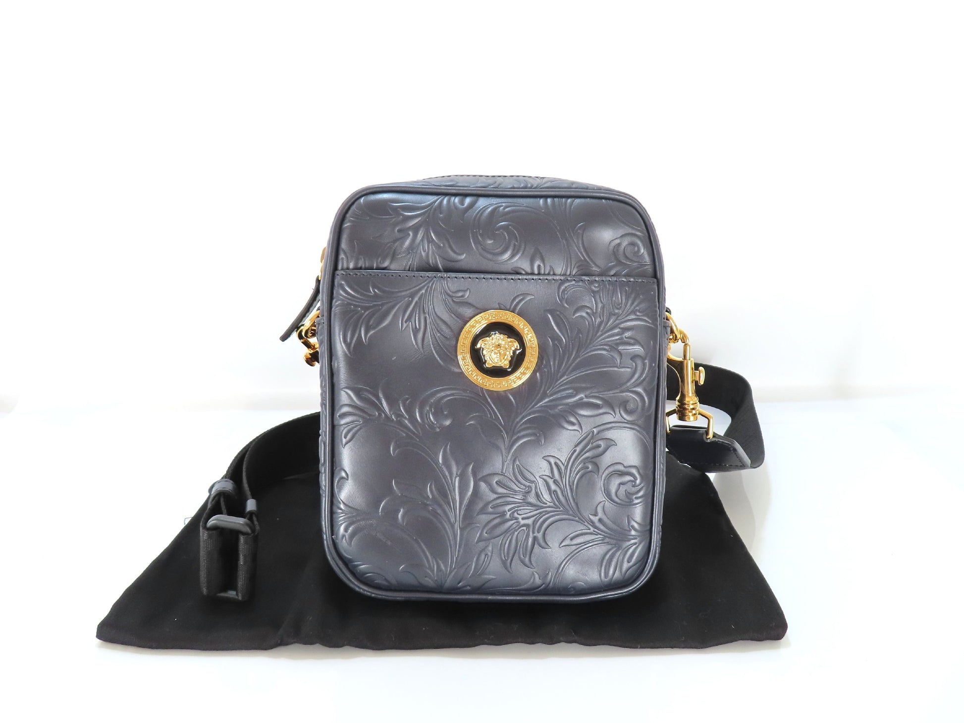 VERSACE Medusa Shoulder Bag Navy