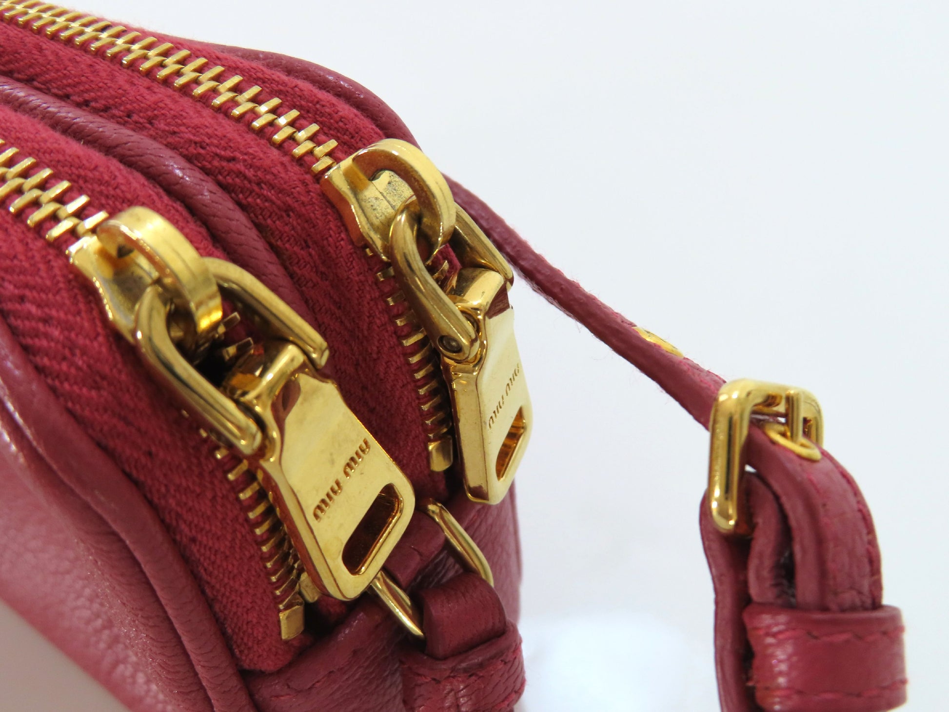 Miu Miu Madras Mini Shoulder Pouch, Goatskin, Pink, 197B Bag