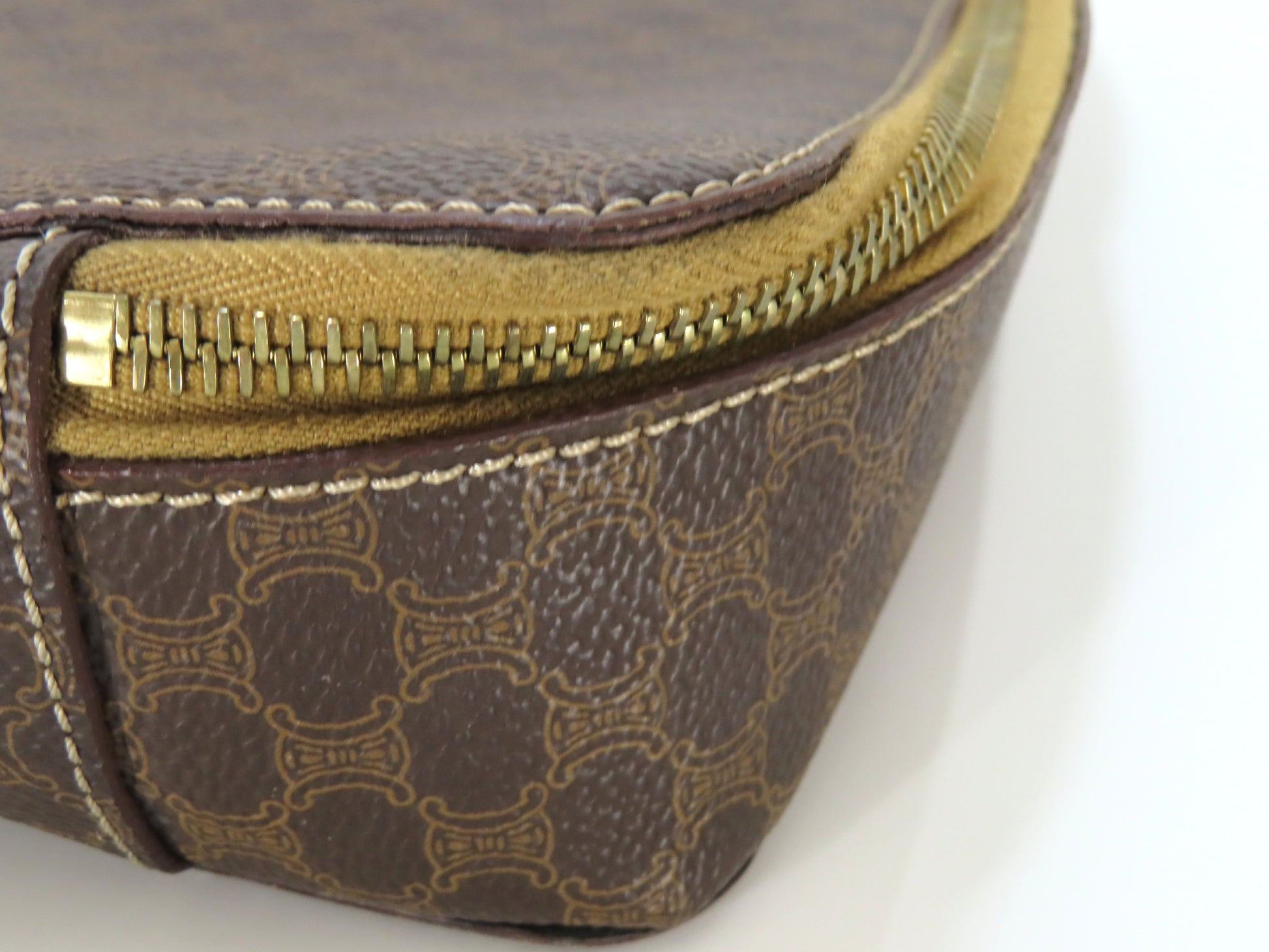 CELINE Macadam Logo Embossed Business Bag Brown