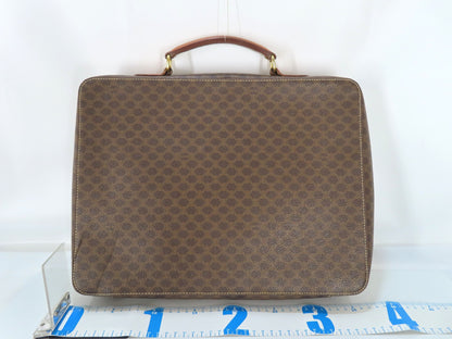 CELINE Macadam Logo Embossed Business Bag Brown
