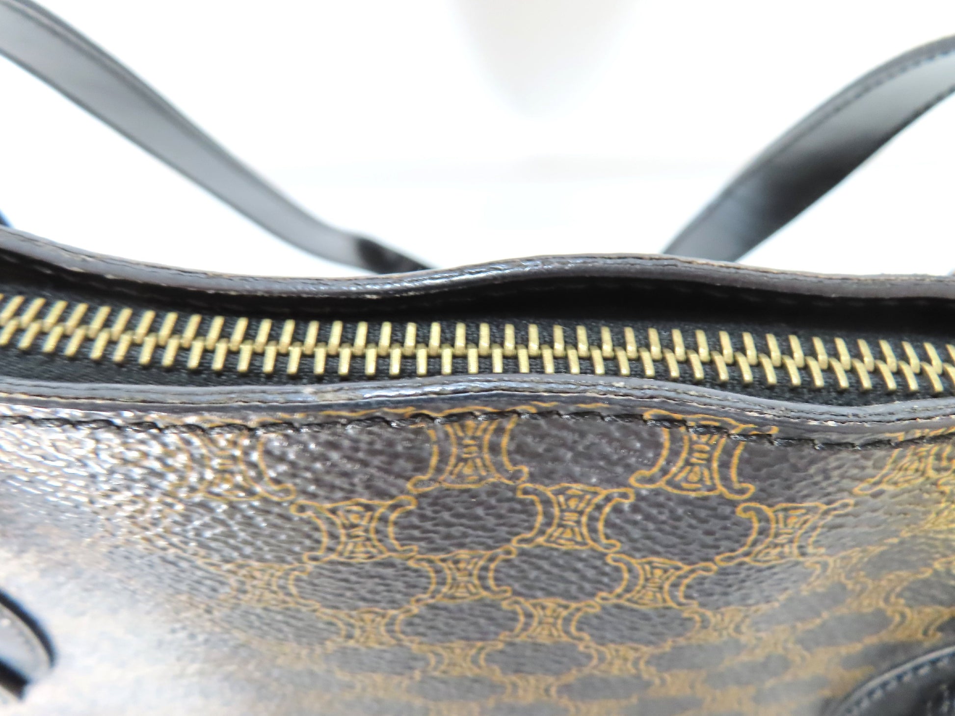 CELINE PVC Macadam Tote Bag in Black