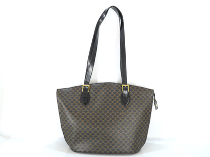 CELINE PVC Macadam Tote Bag in Black