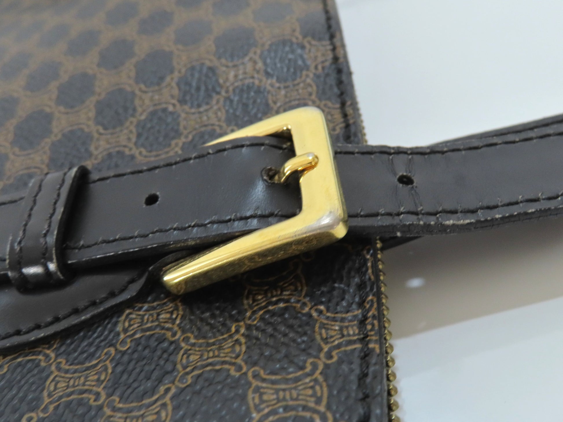 CELINE PVC Macadam Tote Bag in Black
