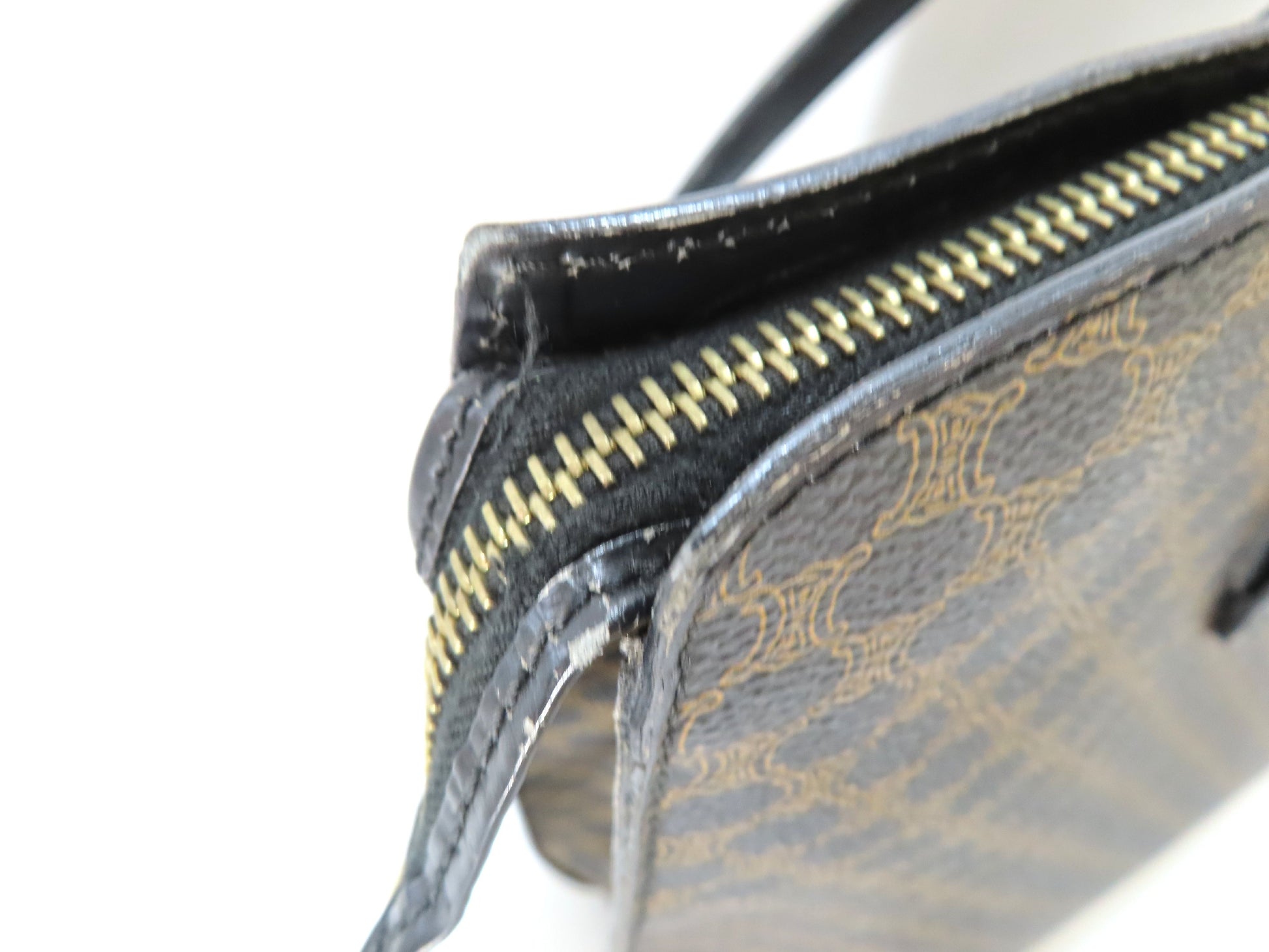 CELINE PVC Macadam Tote Bag in Black