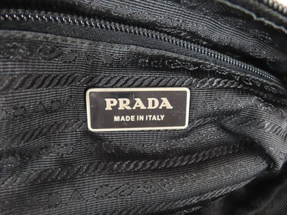 PRADA Nylon Prada Tessuto Logo Plate Shoulder Bag Black VA0251 Shoulder Bag