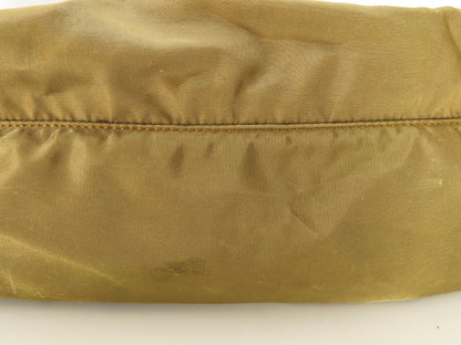 PRADA Nylon Prada Tessuto Logo Plate Messenger Shoulder Bag Khaki