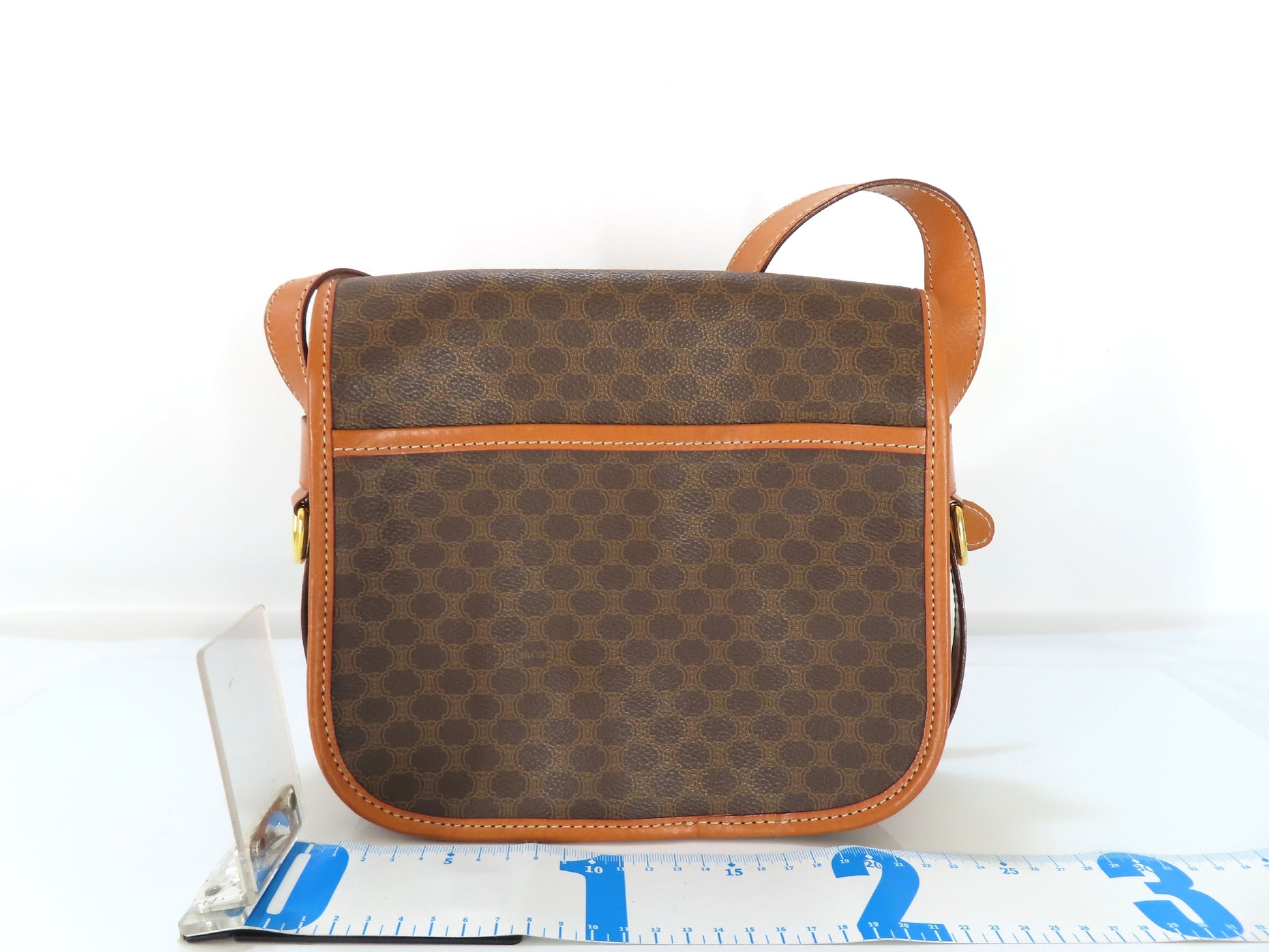 CELINE Macadam Shoulder Bag Brown Shoulder Bag
