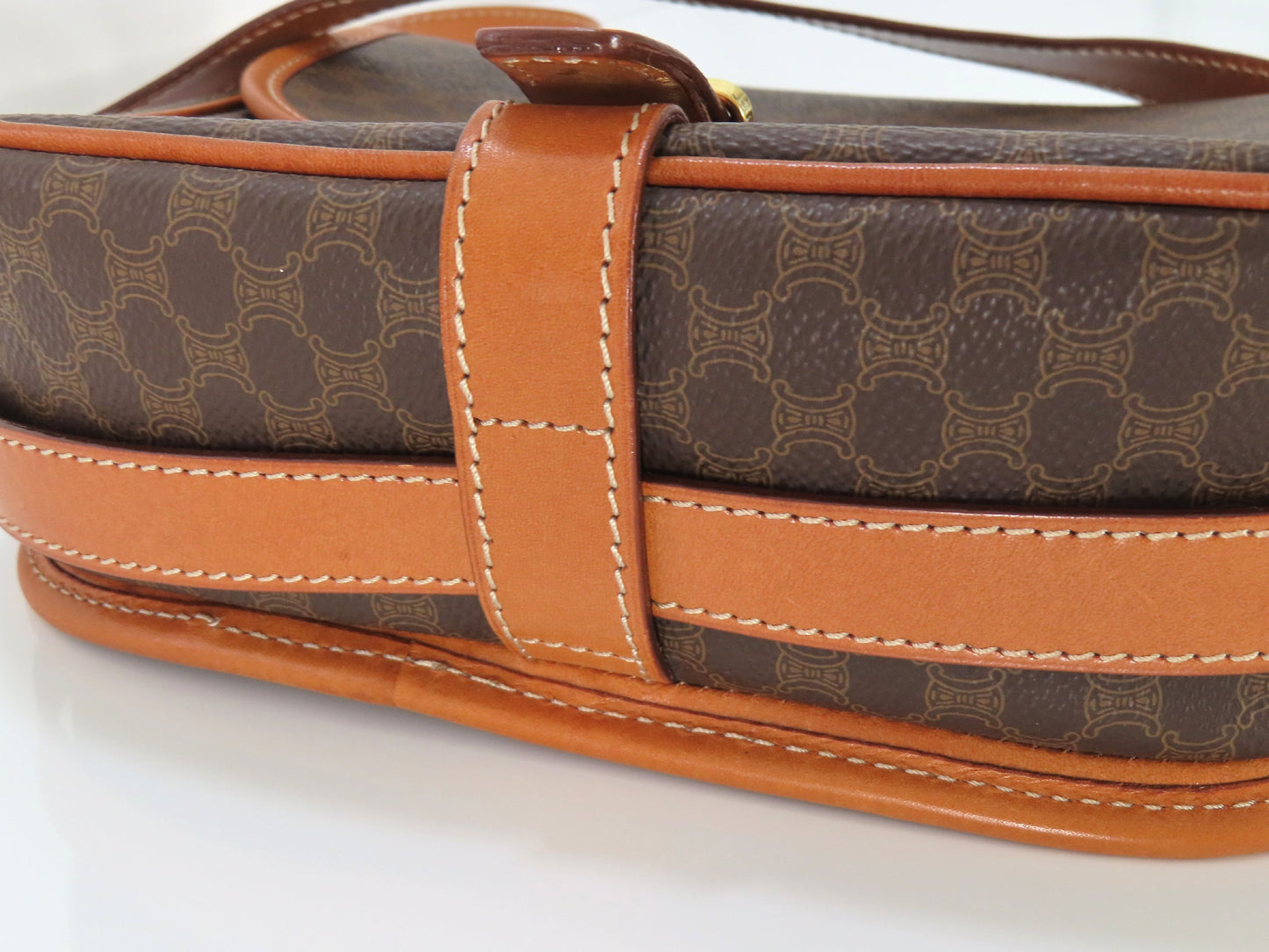 CELINE Macadam Shoulder Bag Brown Shoulder Bag