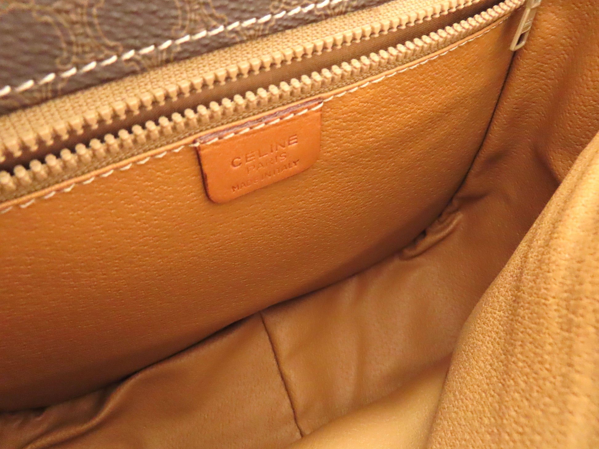 CELINE Macadam Shoulder Bag Brown Shoulder Bag