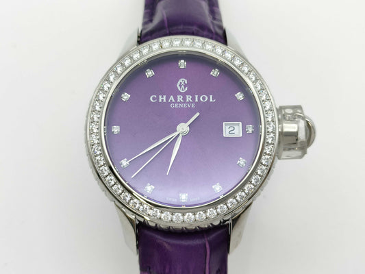 CHARRIOL CO36Q 0029 Quartz Purple Dial Men's Watch