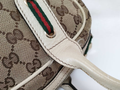 GUCCI GG Canvas GUCCI Mini Boston Handbag