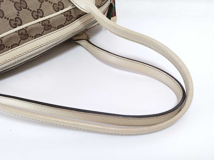 GUCCI GG Canvas GUCCI Mini Boston Handbag