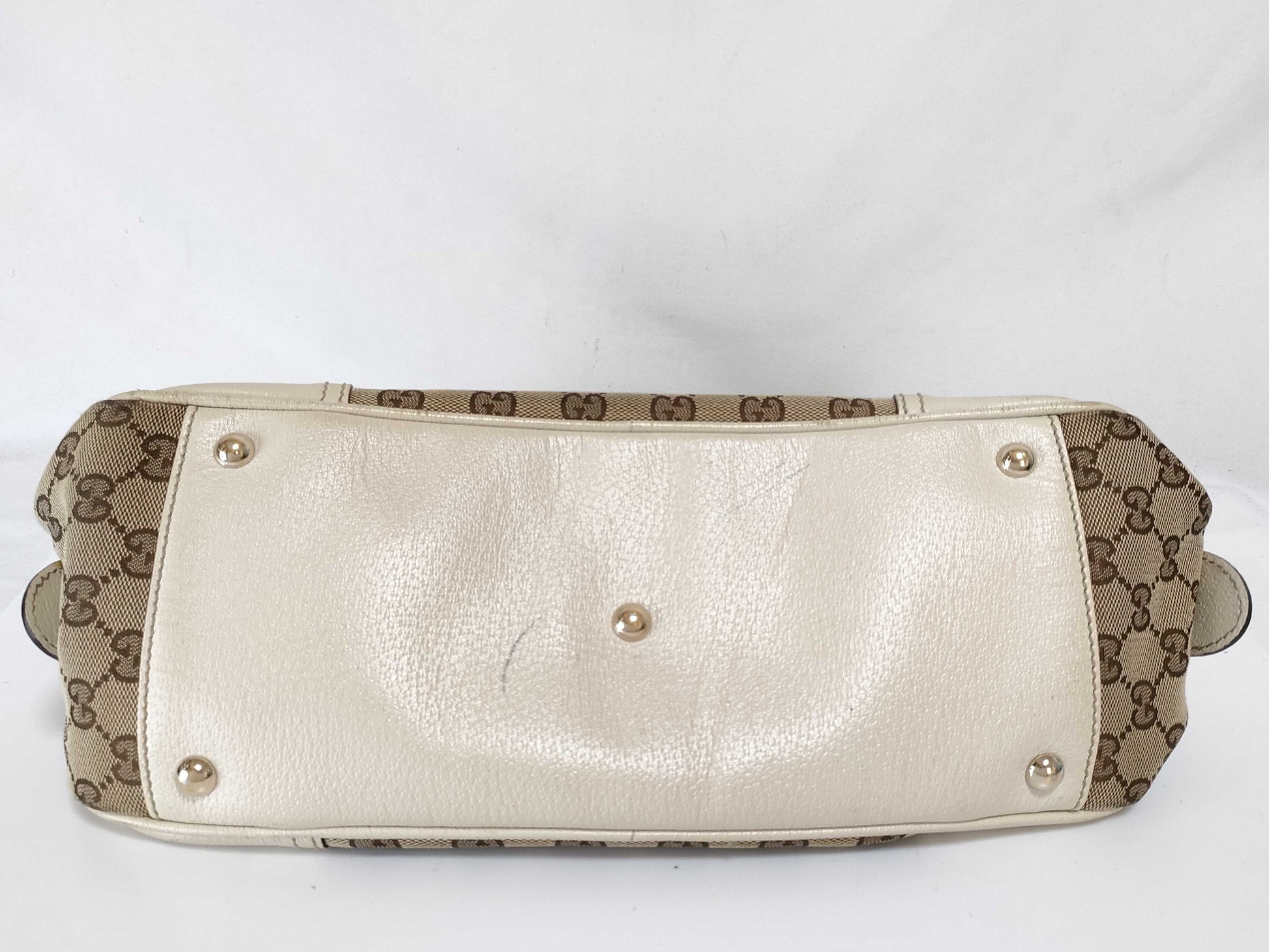 GUCCI GG Canvas GUCCI Mini Boston Handbag