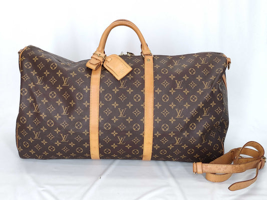 LOUIS VUITTON RFID Unverifiable Monogram Keepall 60 Bandouliere Monogram Boston Bag