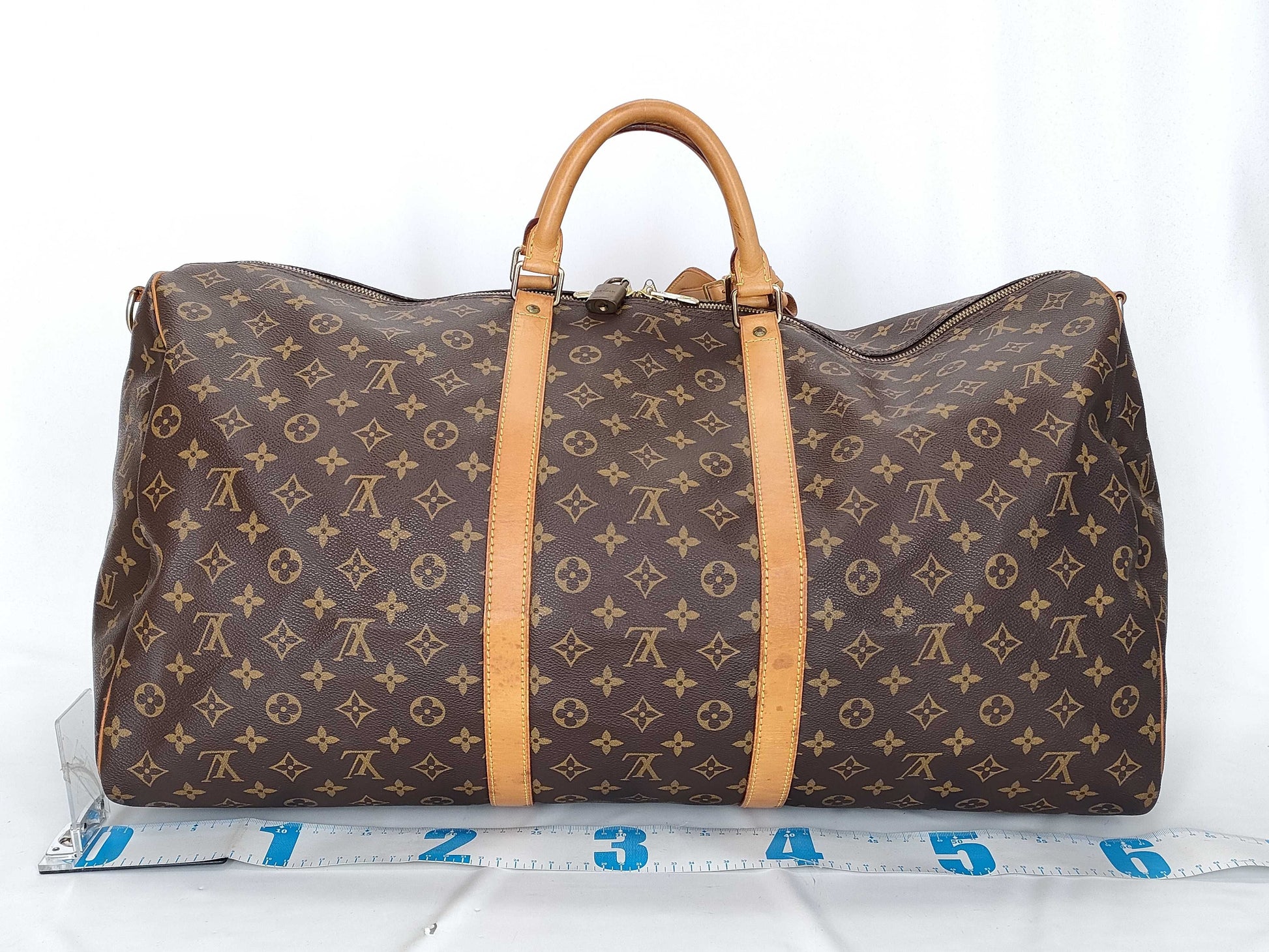 LOUIS VUITTON RFID Unverifiable Monogram Keepall 60 Bandouliere Monogram Boston Bag