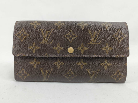 LOUIS VUITTON TH 1003 Monogram LOUIS VUITTON Louis Vuitton Pochette Porte Monnaie Credit Monogram M61725 Long Wallet