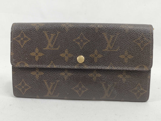 LOUIS VUITTON Monogram LOUIS VUITTON Louis Vuitton Pochette Porte Monnaie Credit Monogram M61723 Long Wallet