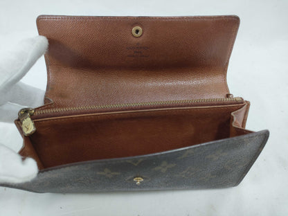 LOUIS VUITTON Monogram LOUIS VUITTON Louis Vuitton Pochette Porte Monnaie Credit Monogram M61723 Long Wallet