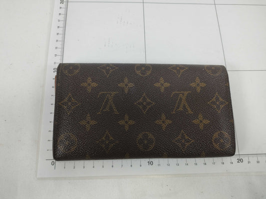 LOUIS VUITTON Monogram LOUIS VUITTON Louis Vuitton Pochette Porte Monnaie Credit Monogram M61723 Long Wallet