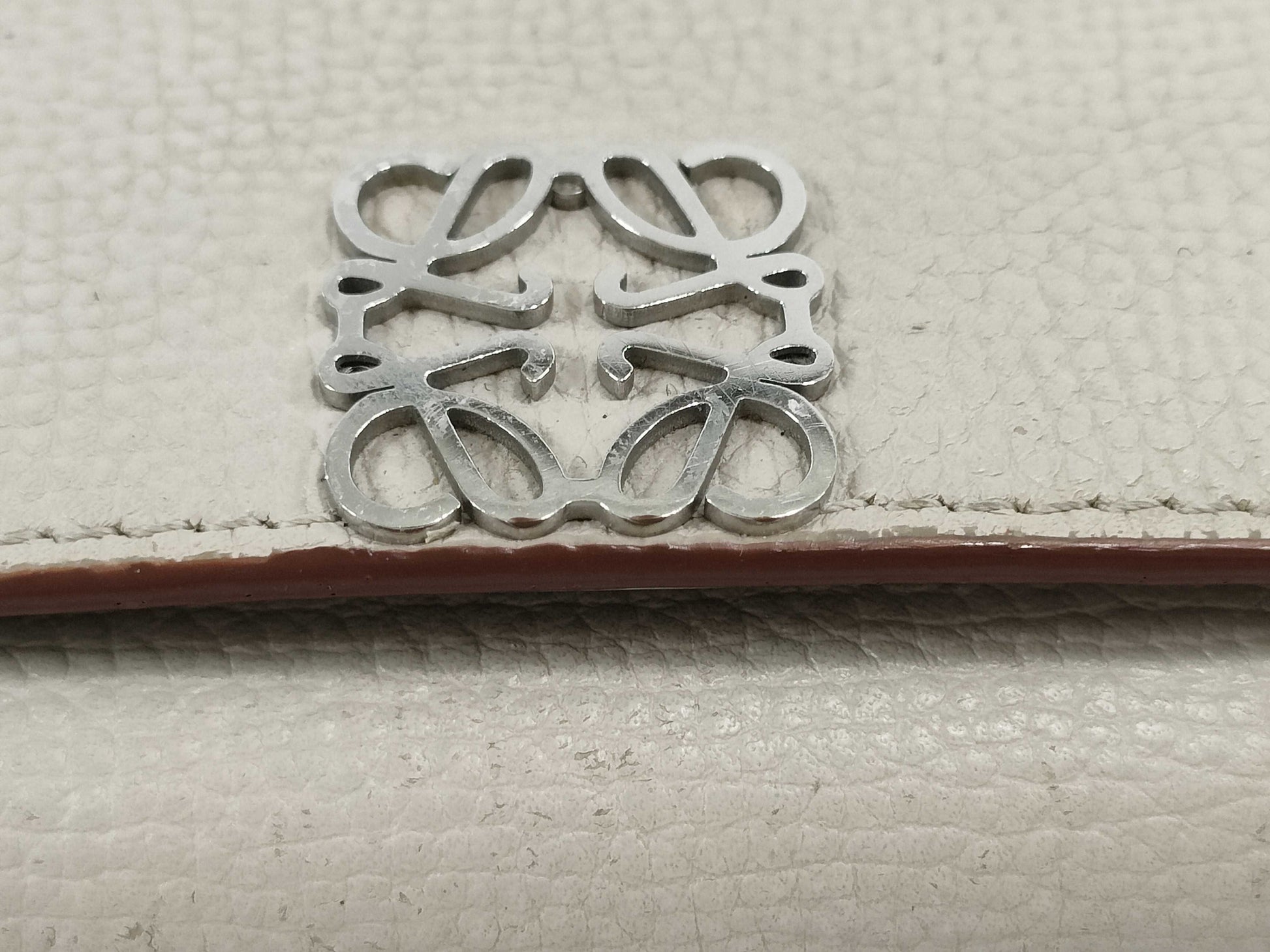 LOEWE Anagram Trifold Wallet in Light Ghost