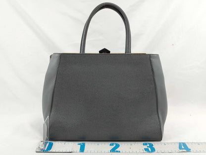 FENDI Two Jours 2-way Handbag Gray A4 8BH250 Handbag