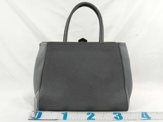 FENDI Two Jours 2-way Handbag Gray A4 8BH250 Handbag
