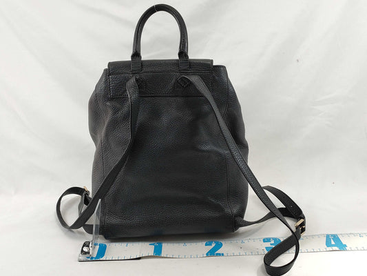 Tory Burch Backpack, Grained Leather, Fits B5, Large Logo, Backpack