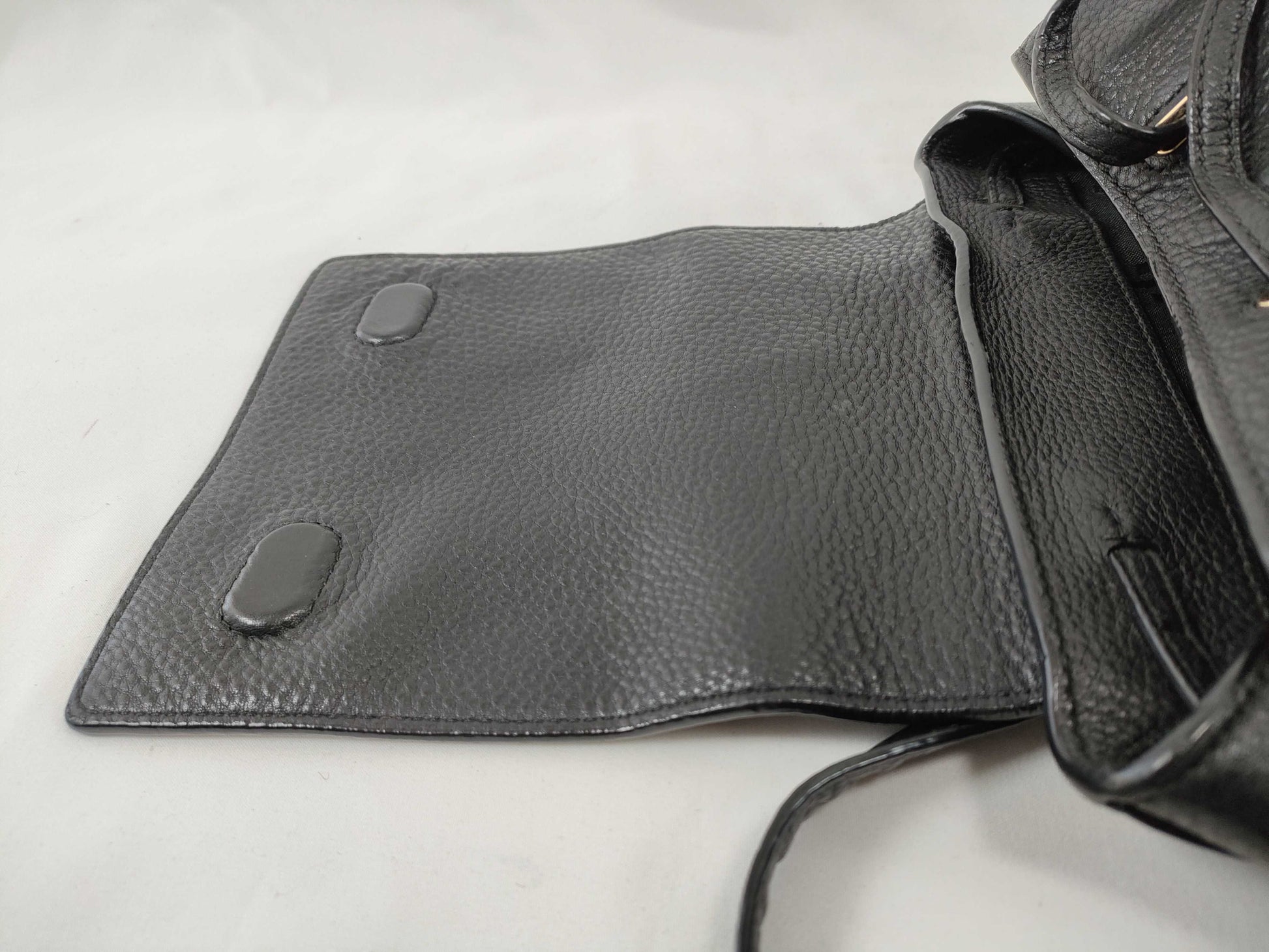 Tory Burch Backpack, Grained Leather, Fits B5, Large Logo, Backpack