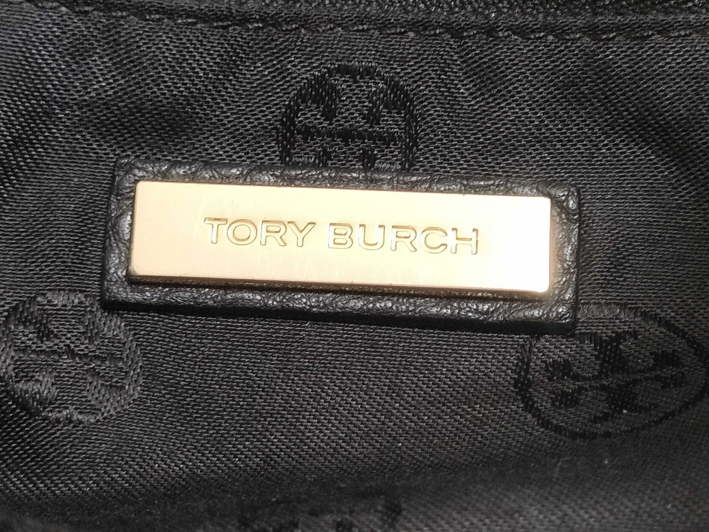 Tory Burch Backpack, Grained Leather, Fits B5, Large Logo, Backpack