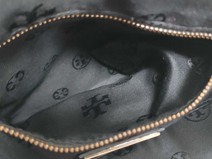 Tory Burch Backpack, Grained Leather, Fits B5, Large Logo, Backpack