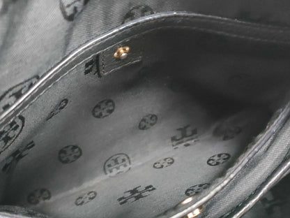 Tory Burch Backpack, Grained Leather, Fits B5, Large Logo, Backpack