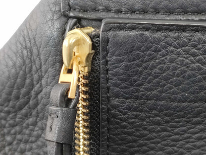 Tory Burch Tory Burch Handbag Leather Half Moon Black Handbag
