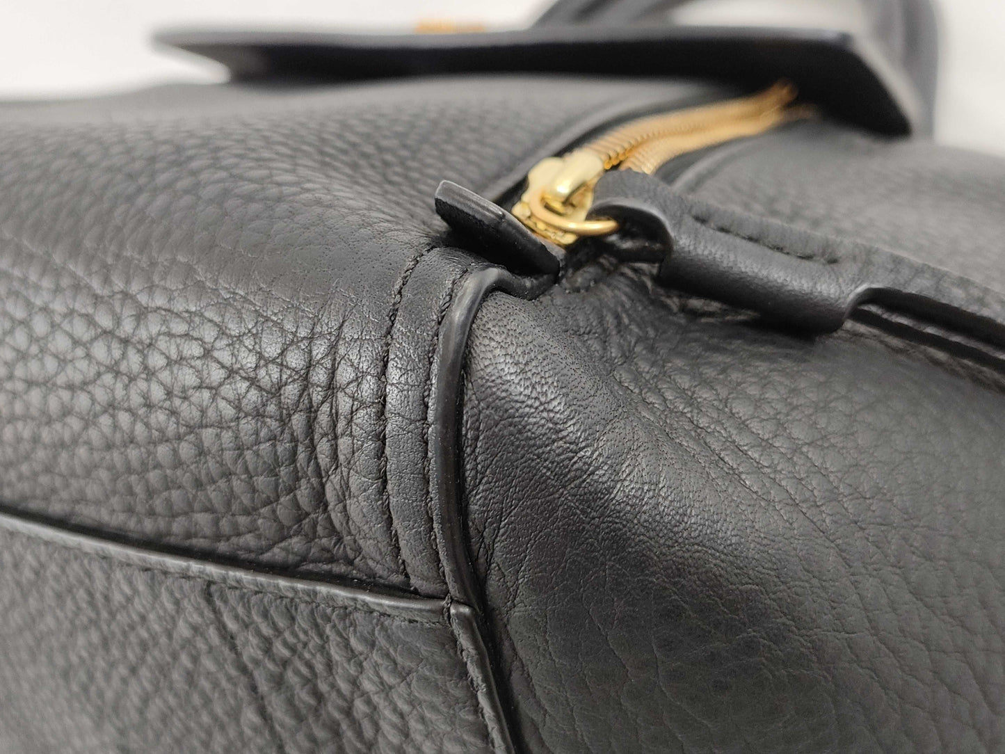 Tory Burch Tory Burch Handbag Leather Half Moon Black Handbag