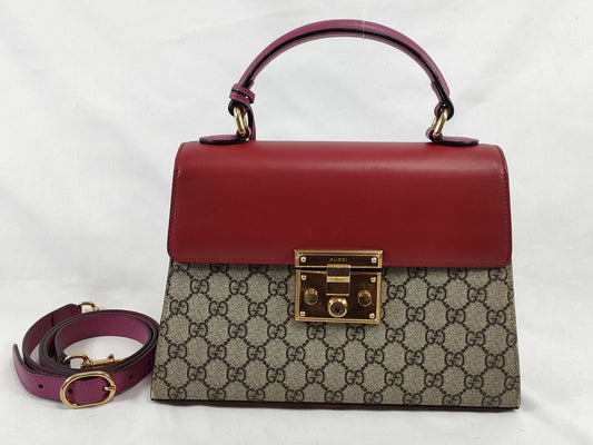 GUCCI GG Supreme Padlock 2-Way Bag 453188 520981 Shoulder/Handbag Handbag