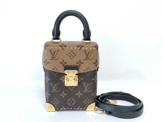 LOUIS VUITTON RFID Verified, Serial Unconfirmed, Monogram Louis Vuitton Monogram Reverse Camera Box Handbag