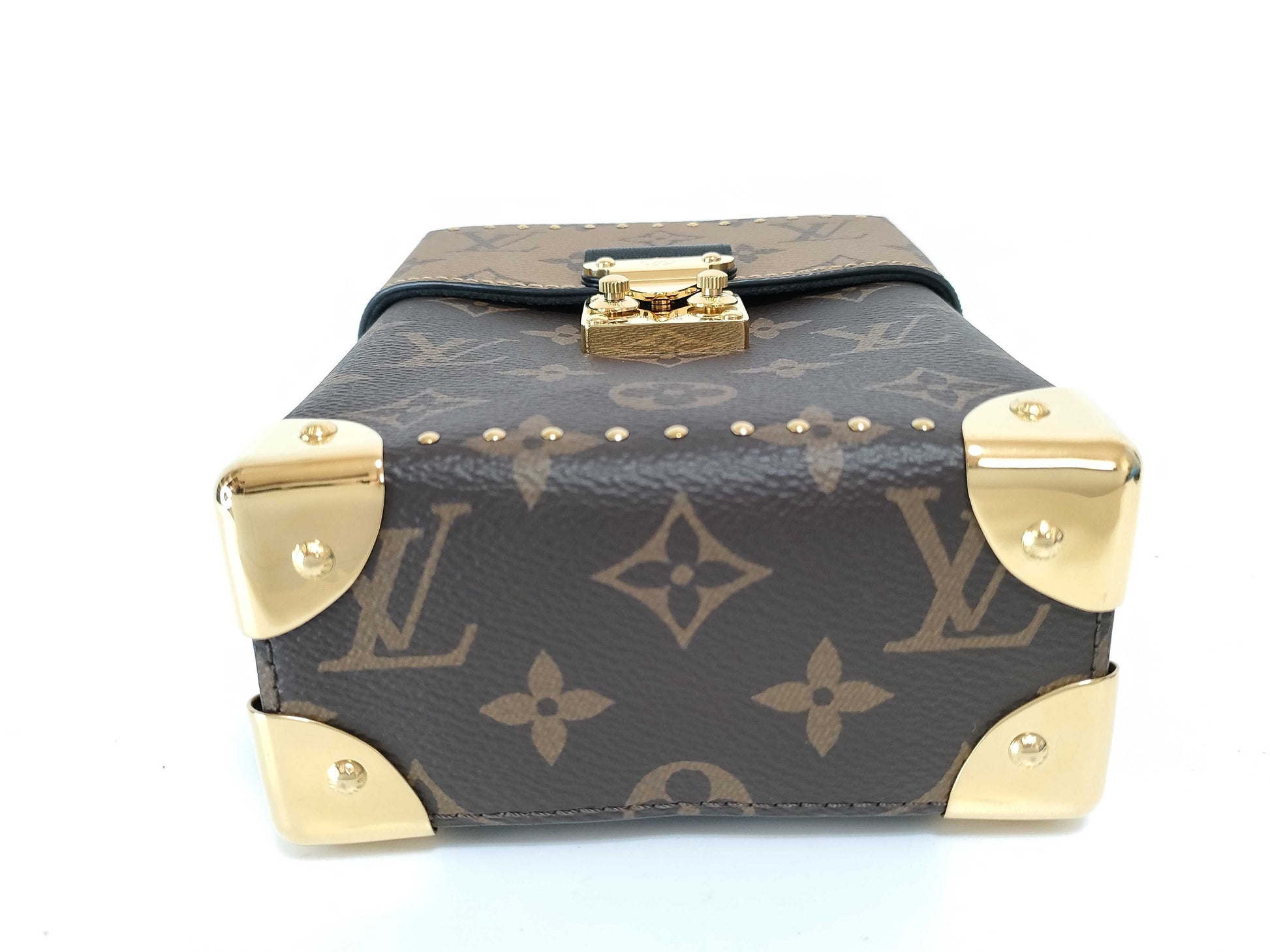LOUIS VUITTON RFID Verified, Serial Unconfirmed, Monogram Louis Vuitton Monogram Reverse Camera Box Handbag