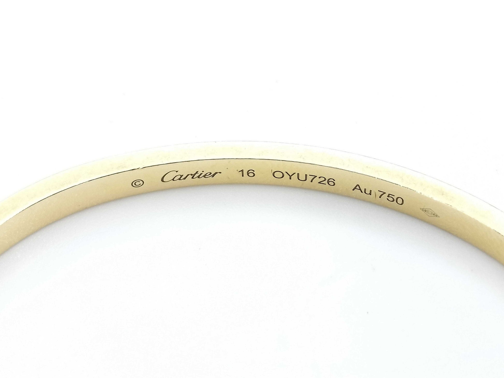 Cartier Love Bracelet Small #16 Yellow Gold AU750 18.5g Bracelet/Bangle 