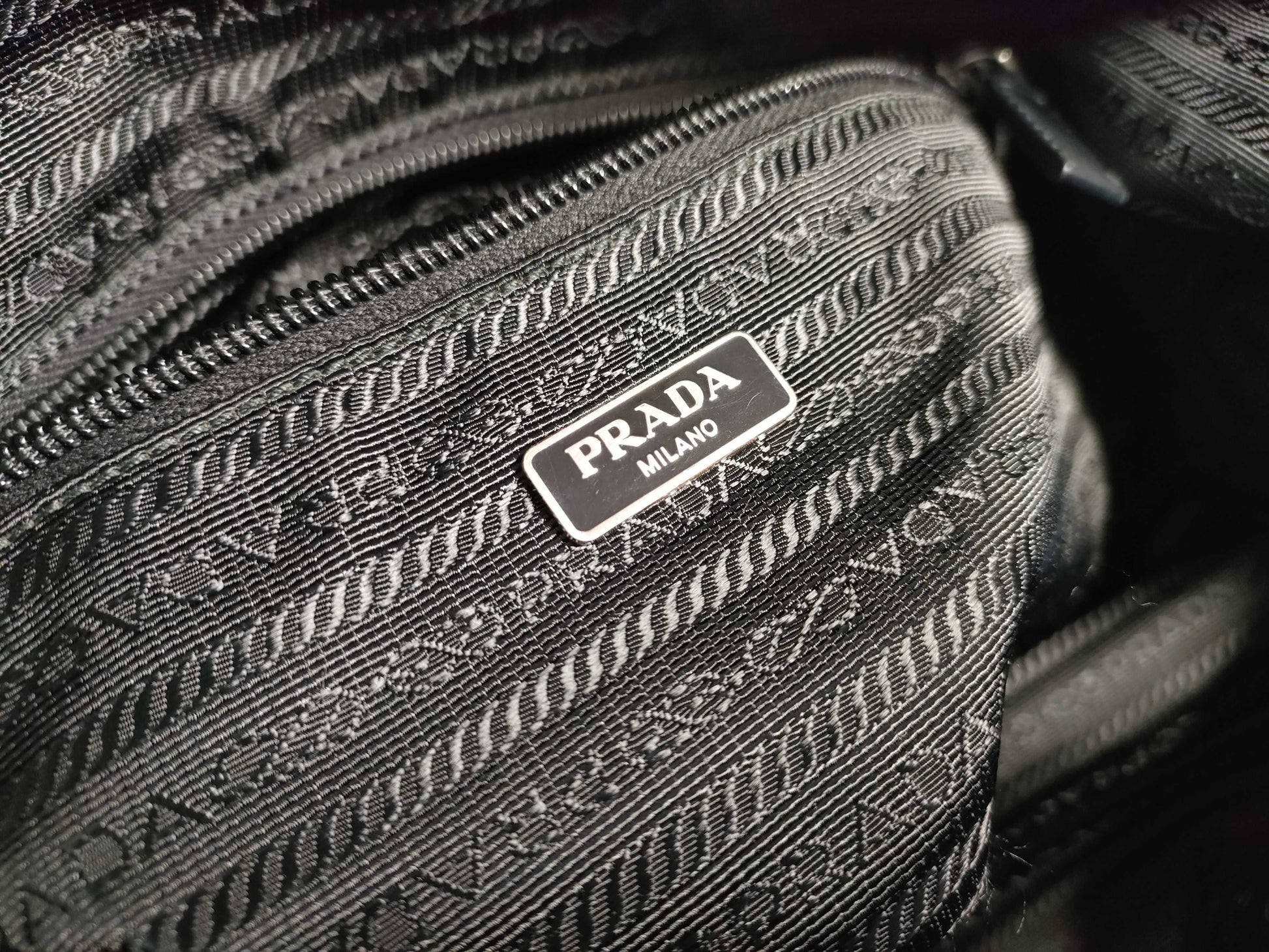 PRADA Nylon Handbag, Black Nylon, BR4377