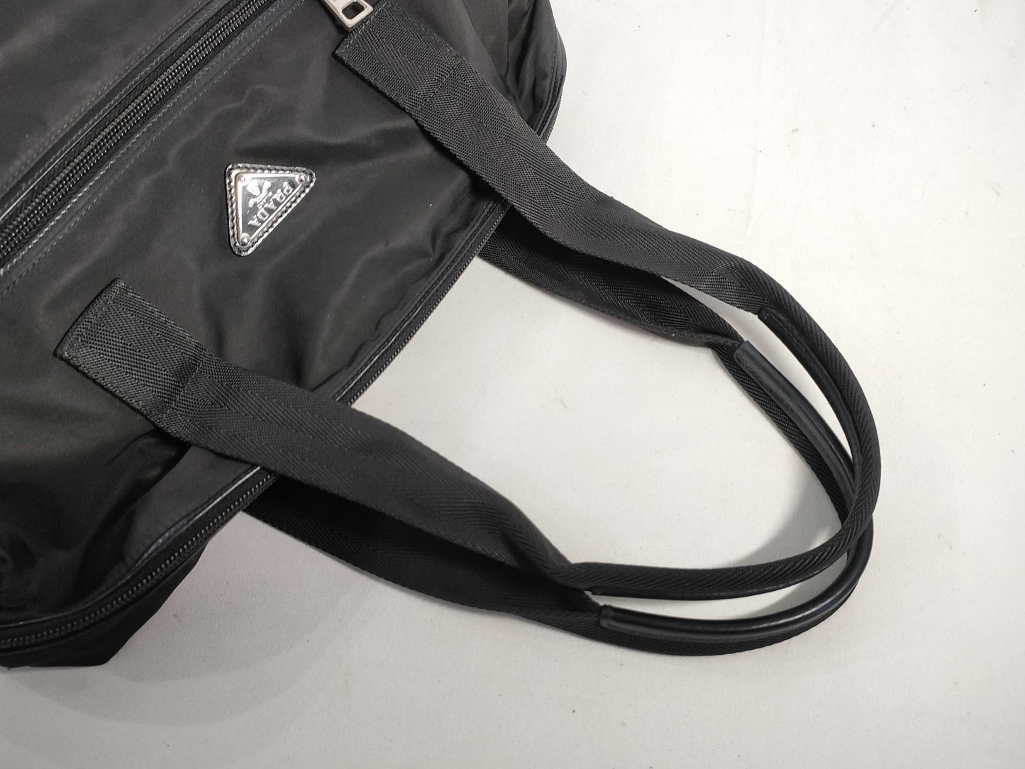 PRADA Nylon Handbag, Black Nylon, BR4377