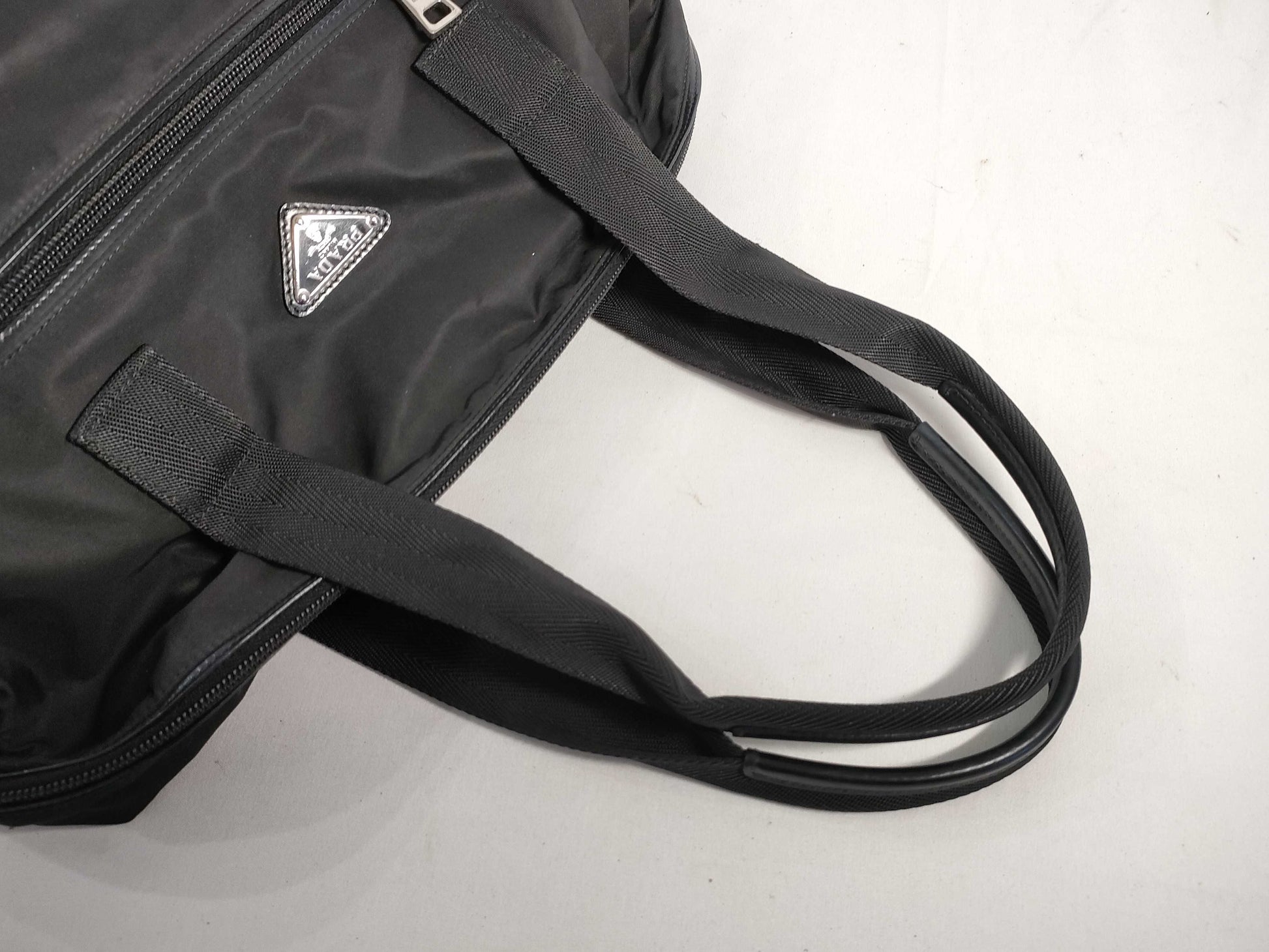 PRADA Nylon Handbag, Black Nylon, BR4377