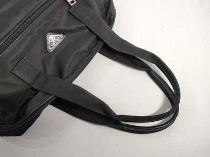 PRADA Nylon Handbag, Black Nylon, BR4377